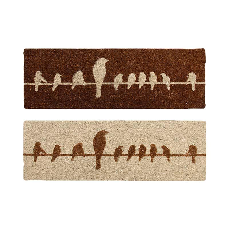 fallen fruits BIRDS ON WIRE COIR DOORMAT