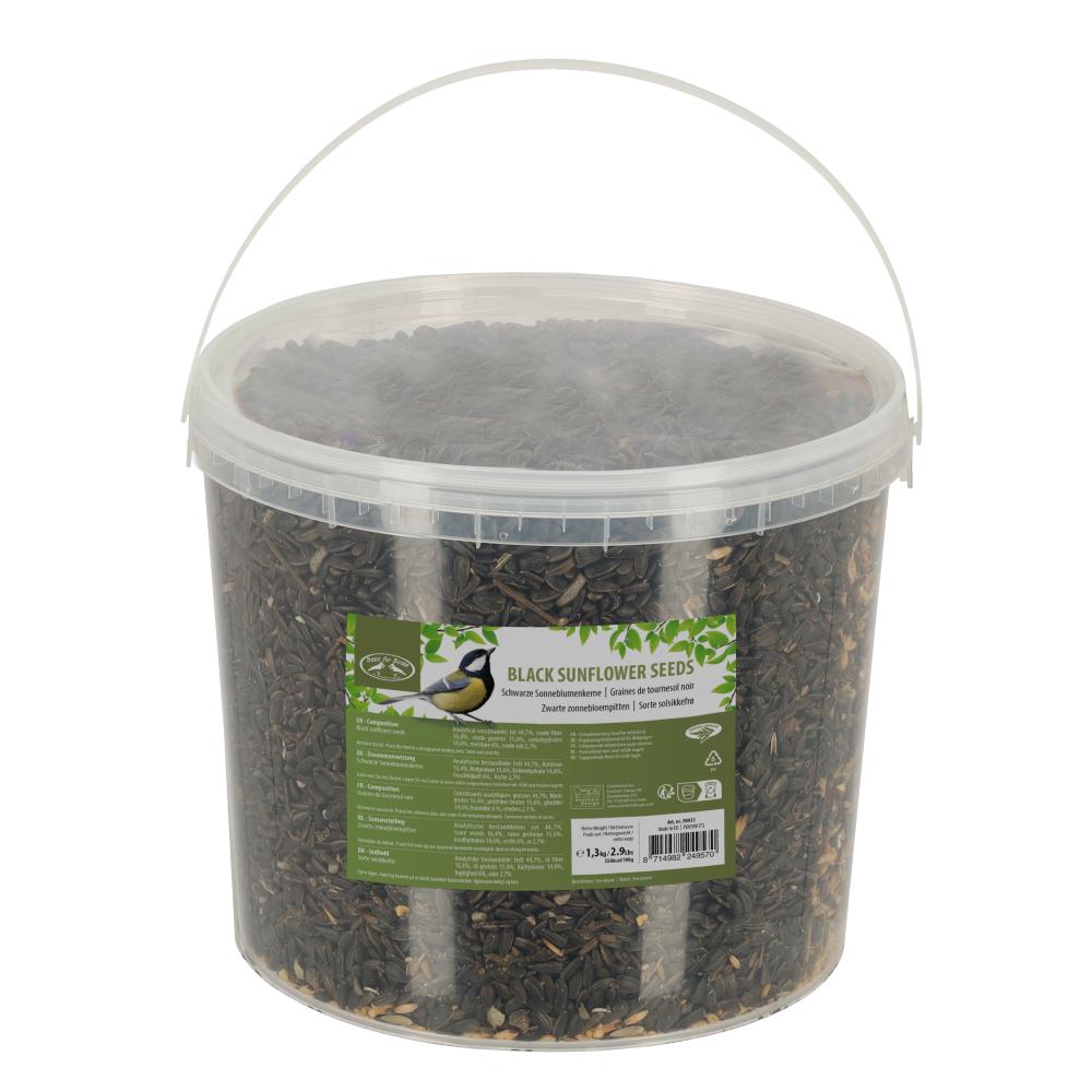 fallen fruits BLACK SUNFLOWER SEEDS 2 KG IN BUCKET