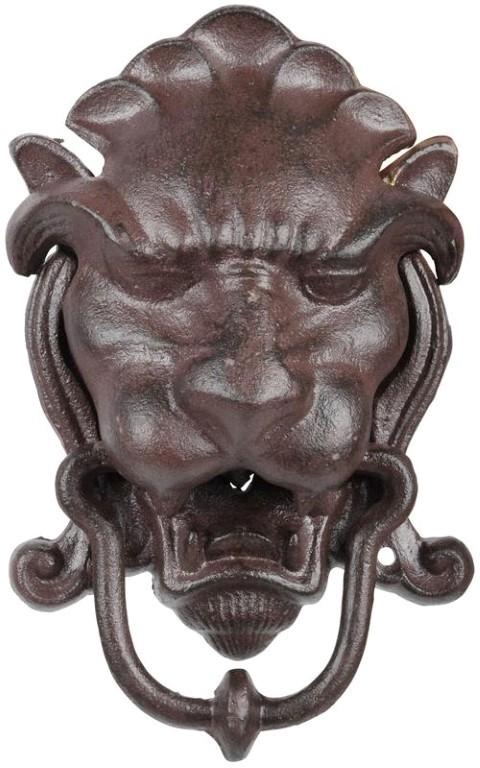 fallen fruits CAST IRON DOOR KNOCKER LION HEAD