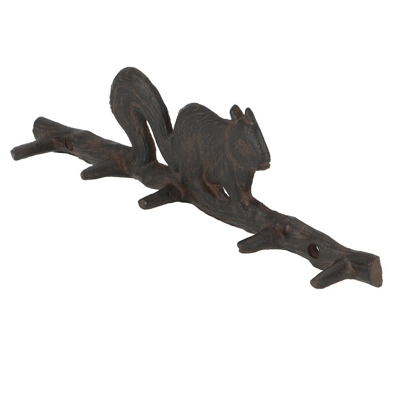 fallen fruits CAST IRON HOOK SQUIRREL ON TWIG