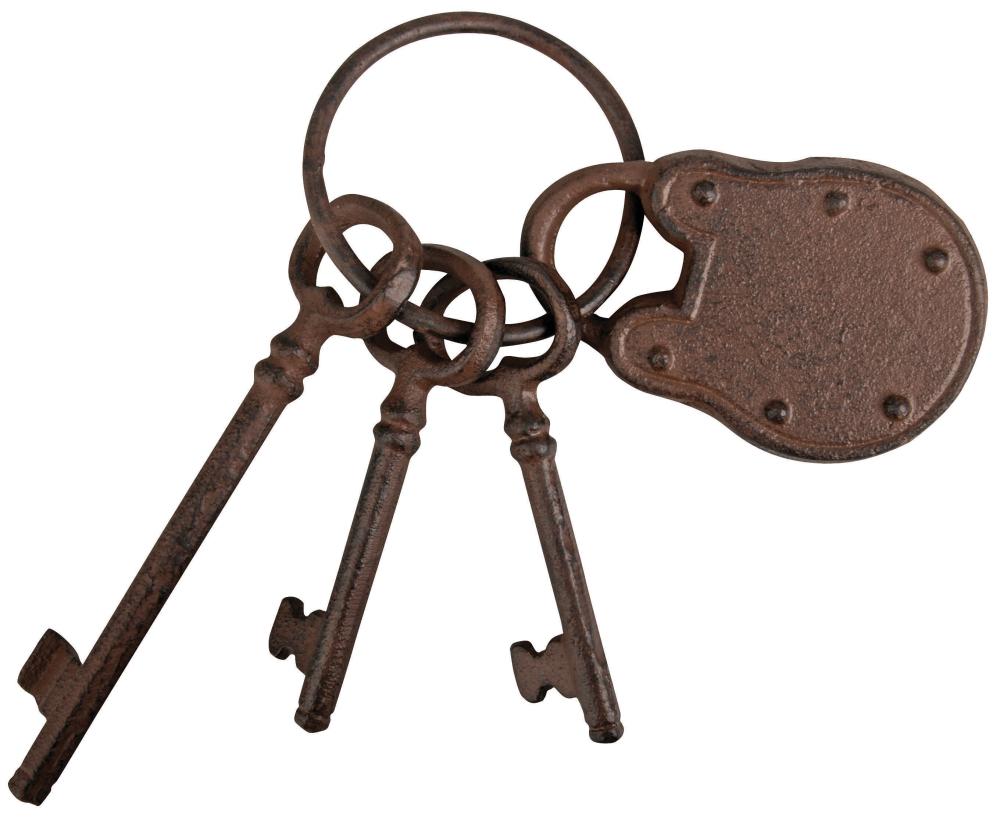 fallen fruits CAST IRON KEYS WITH PADLOCK
