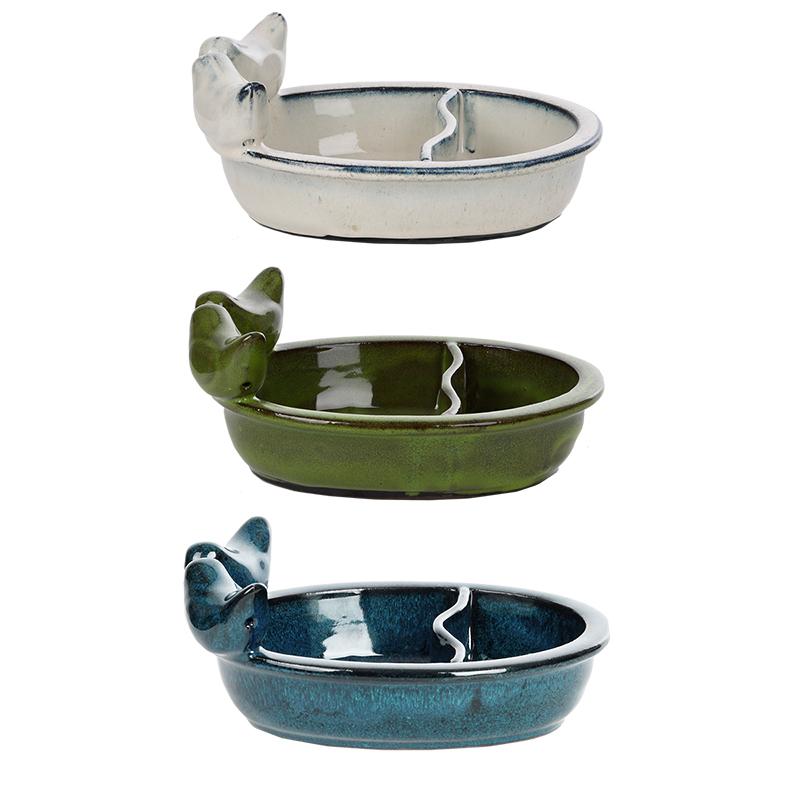 fallen fruits CERAMIC BIRD BATH/FEEDER