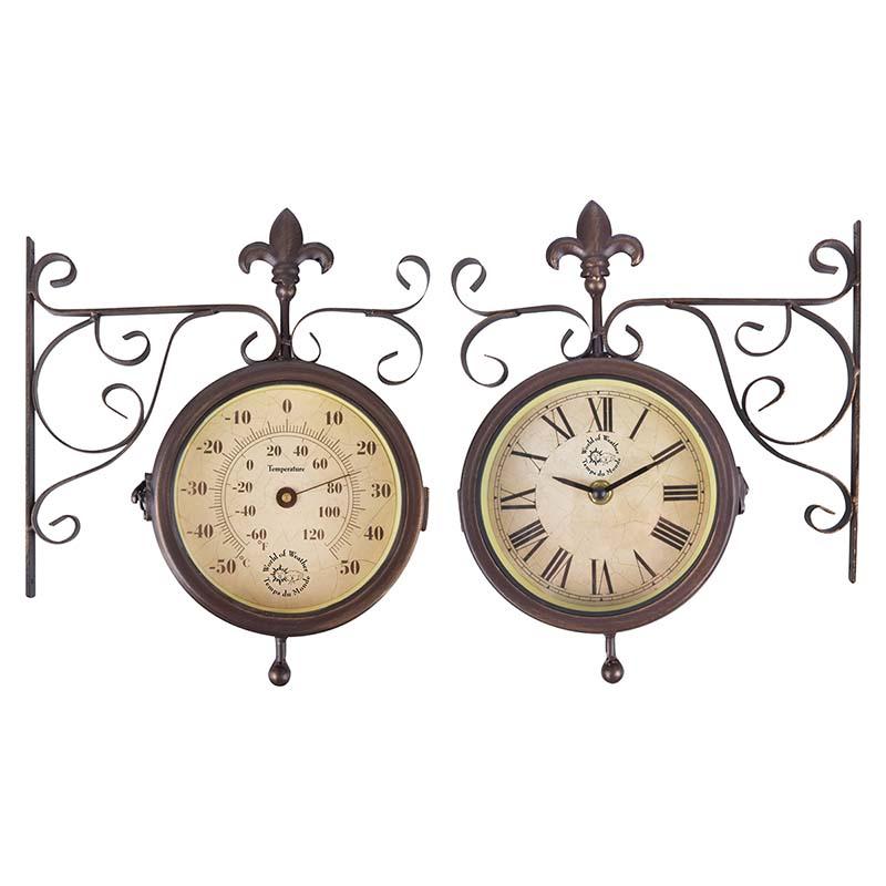 fallen fruits CLOCK & THERMOMETER ON HANGING BRACKET