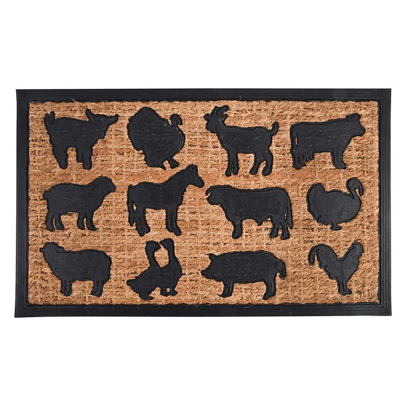 fallen fruits COIR & RUBBER DOORMAT FARMYARD ANIMALS