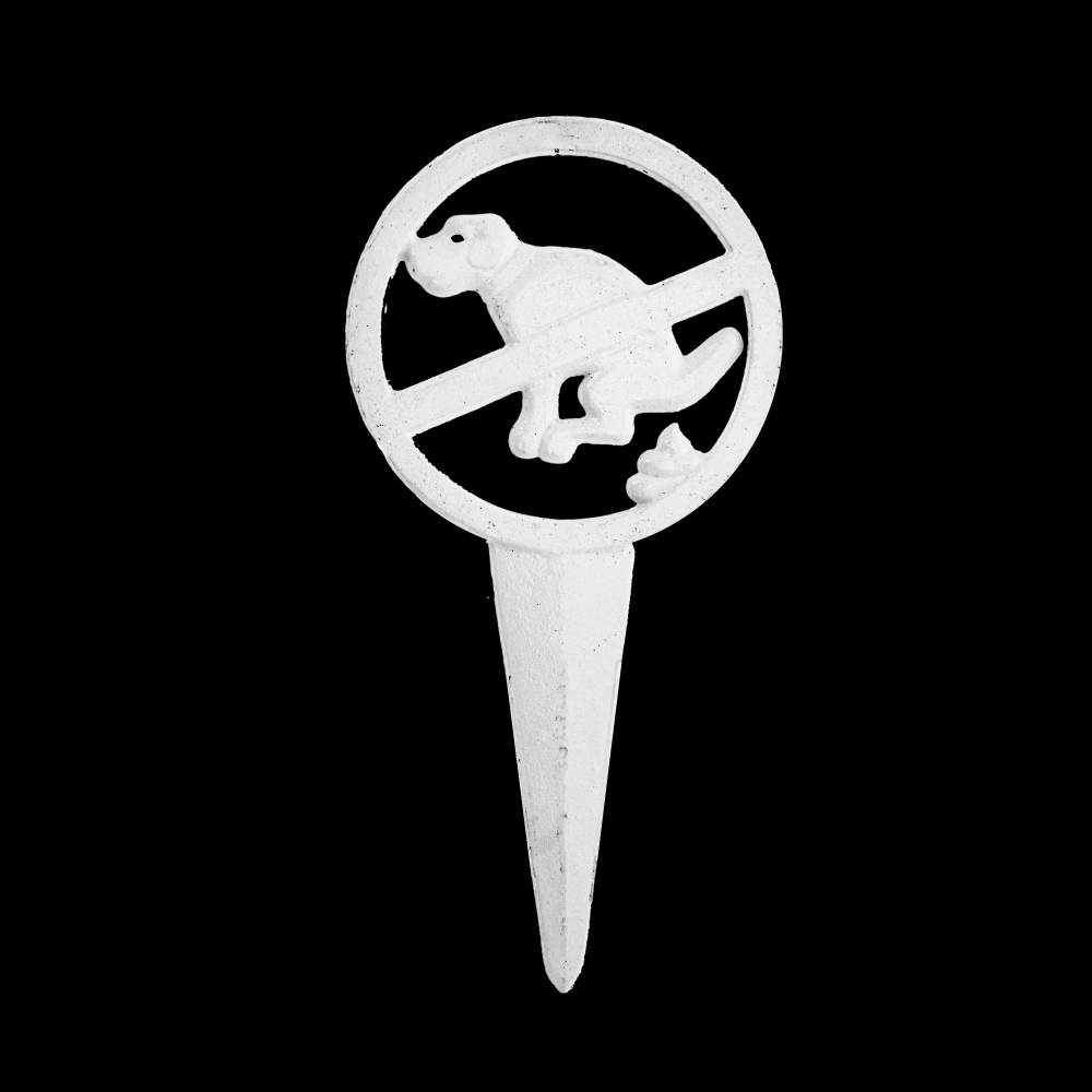 fallen fruits DOG SIGN NO POOING WHITE