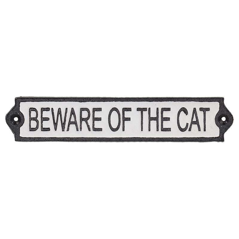 fallen fruits DOOR SIGN "BEWARE OF THE CAT"