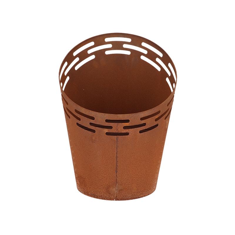 fallen fruits FIRE BUCKET LASERCUT RUST STRIPES
