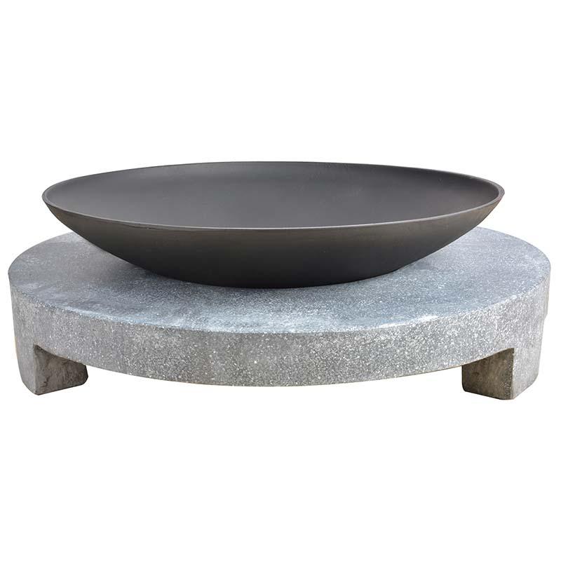 fallen fruits FIREBOWL WITH ROUND GRANITO BASE