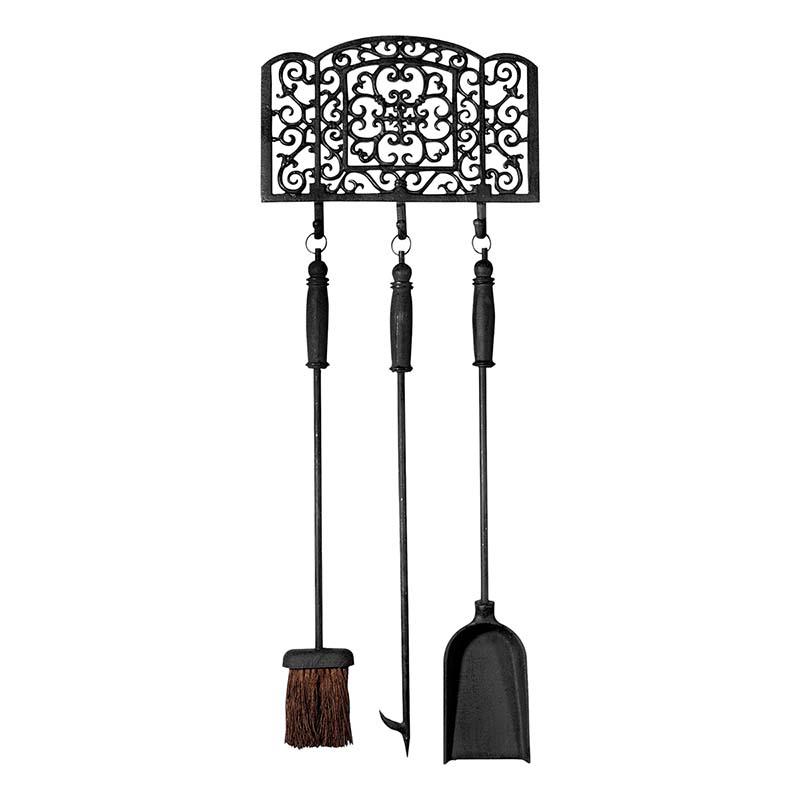 fallen fruits FIREPLACE TOOLS & WALL PLATE (BLACK)