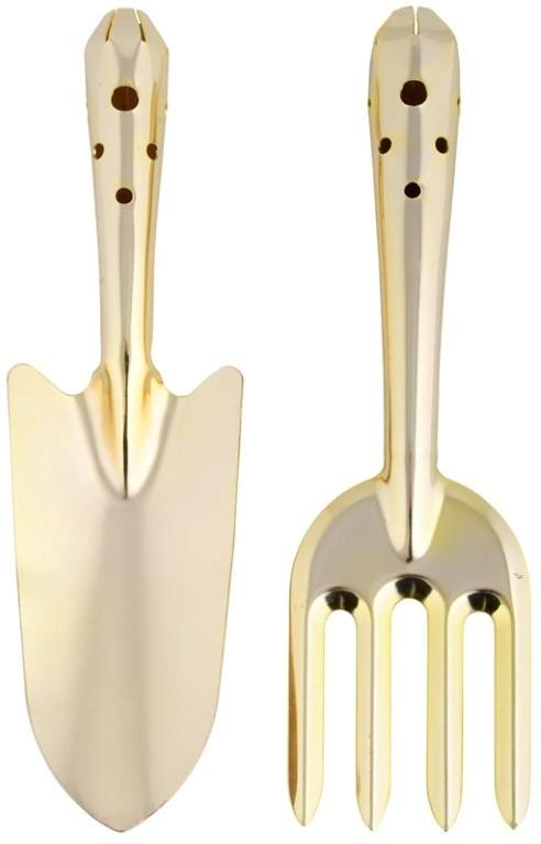 fallen fruits GOLD COLOURED TROWEL & FORK SET