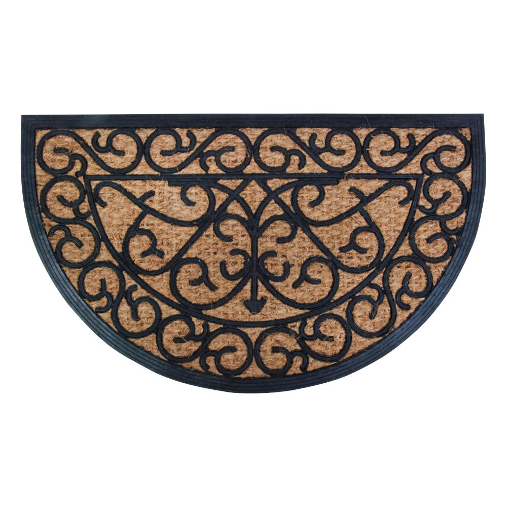 fallen fruits HALF ROUND RUBBER/COIR DOORMAT