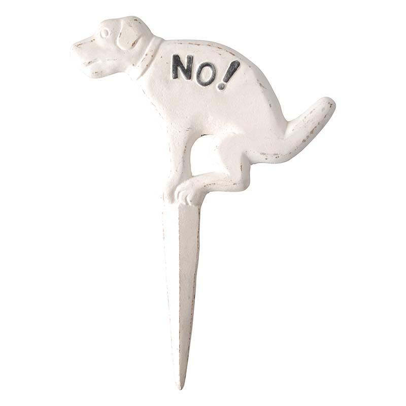 fallen fruits NO FOULING DOG SIGN (ANTIQUE WHITE)