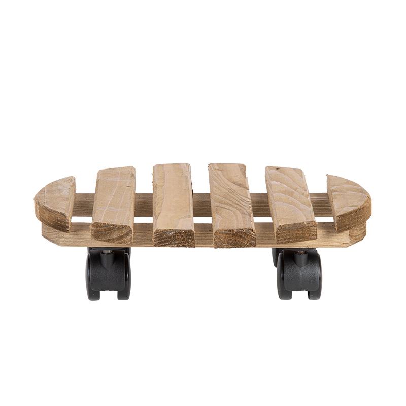 fallen fruits PLANT TROLLEY ROUND BROWN (L)