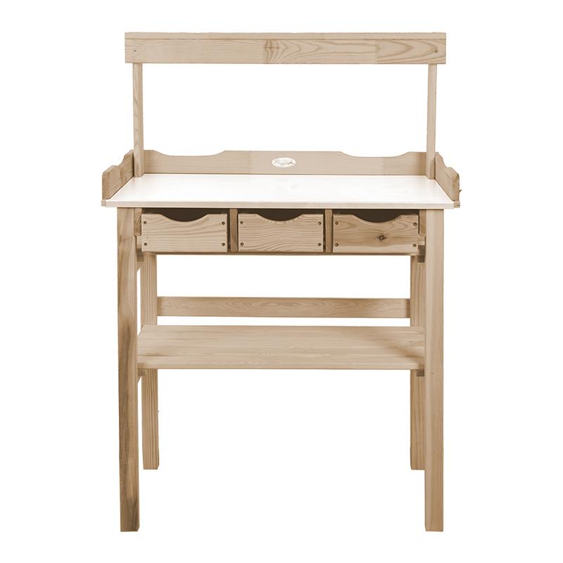 fallen fruits POTTING TABLE WITH RACK NATURAL