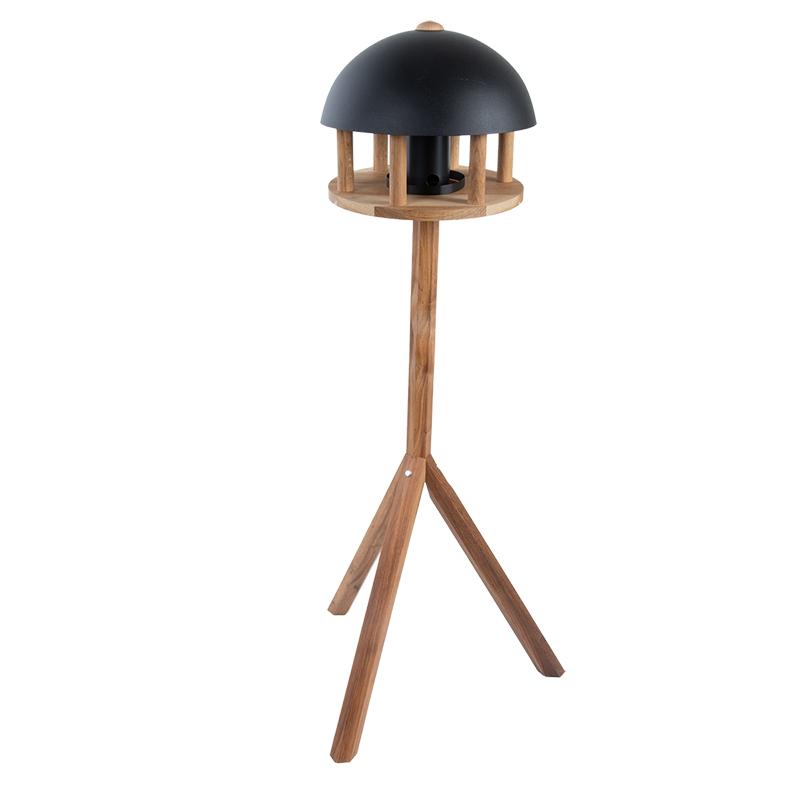 fallen fruits ROUND OAK BIRD TABLE WITH BLACK ROOF