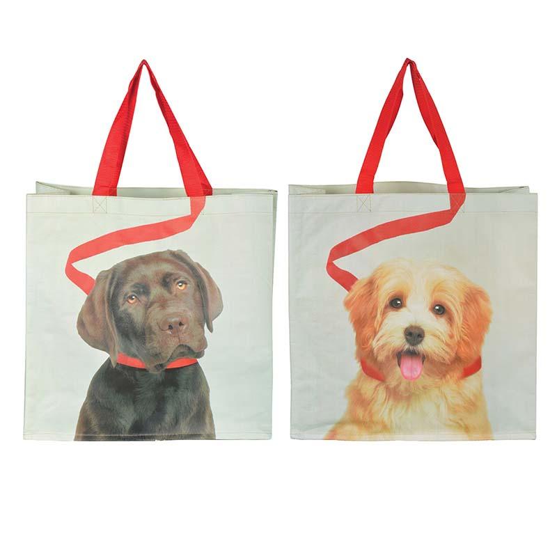 fallen fruits SHOPPING BAG DOG ON LEASH (ASSORTED)