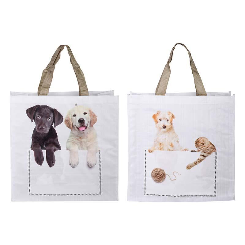 fallen fruits SMALL SHOPPING BAG PUPPIES IN POCKET