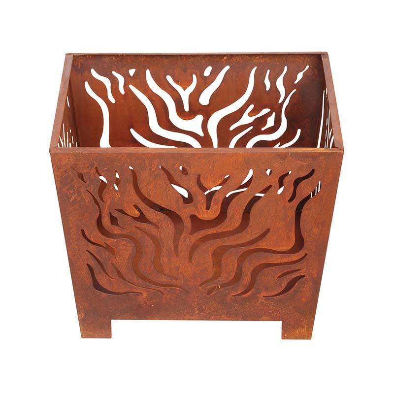 fallen fruits SQUARE RUSTY FIREBASKET (SMALL)