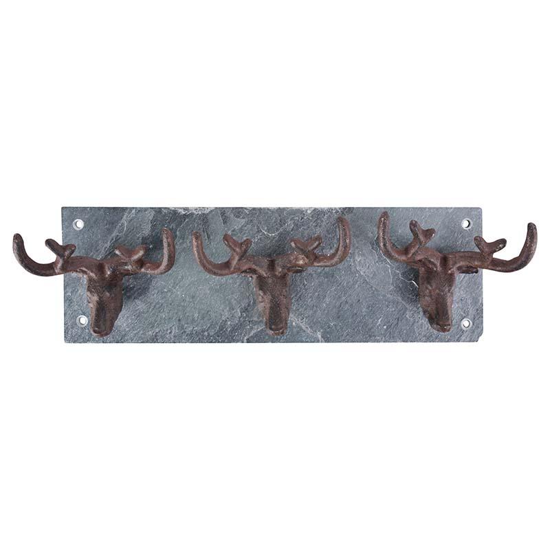 fallen fruits STAG ANTLER HOOKS ON SLATE