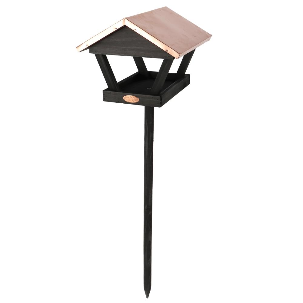 fallen fruits FB645 - BIRD TABLE ON POLE BLACK COPPER FSC 100%