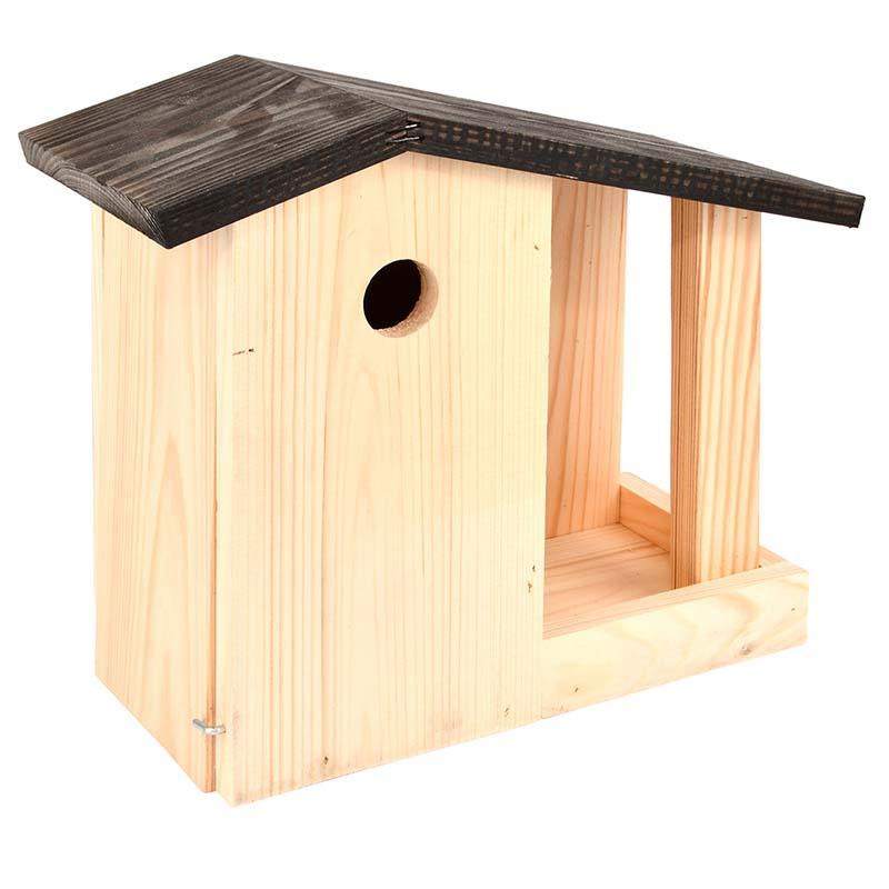 fallen fruits GREAT TIT BIRD HOUSE WITH BIRD TABLE FSC 100%