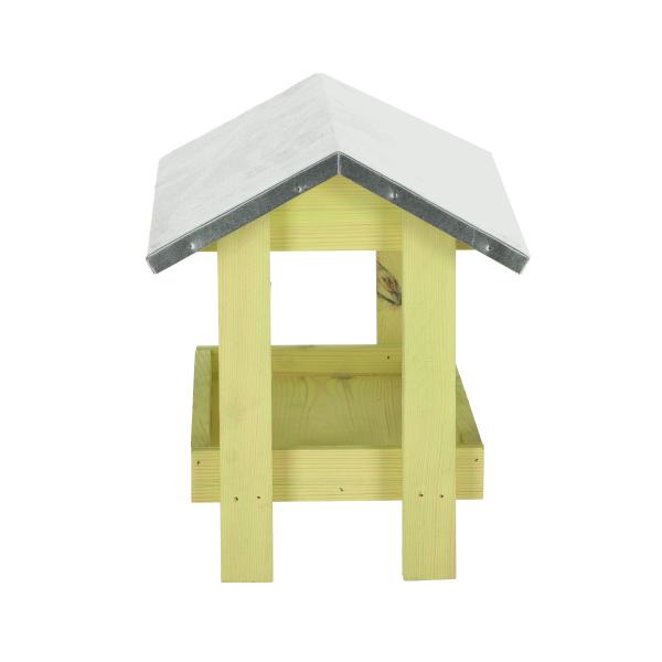 Fallen Fruits GROUND BIRD TABLE WITH ROOF FSC MIX CREDIT