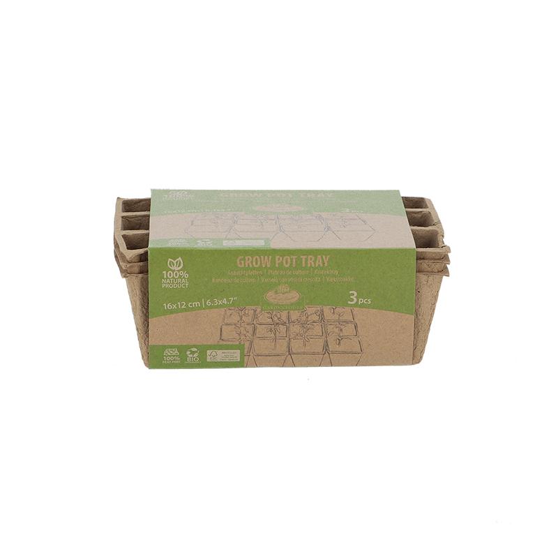 fallen fruits GROW POT TRAY SET OF 3 (S) FSC Recycled