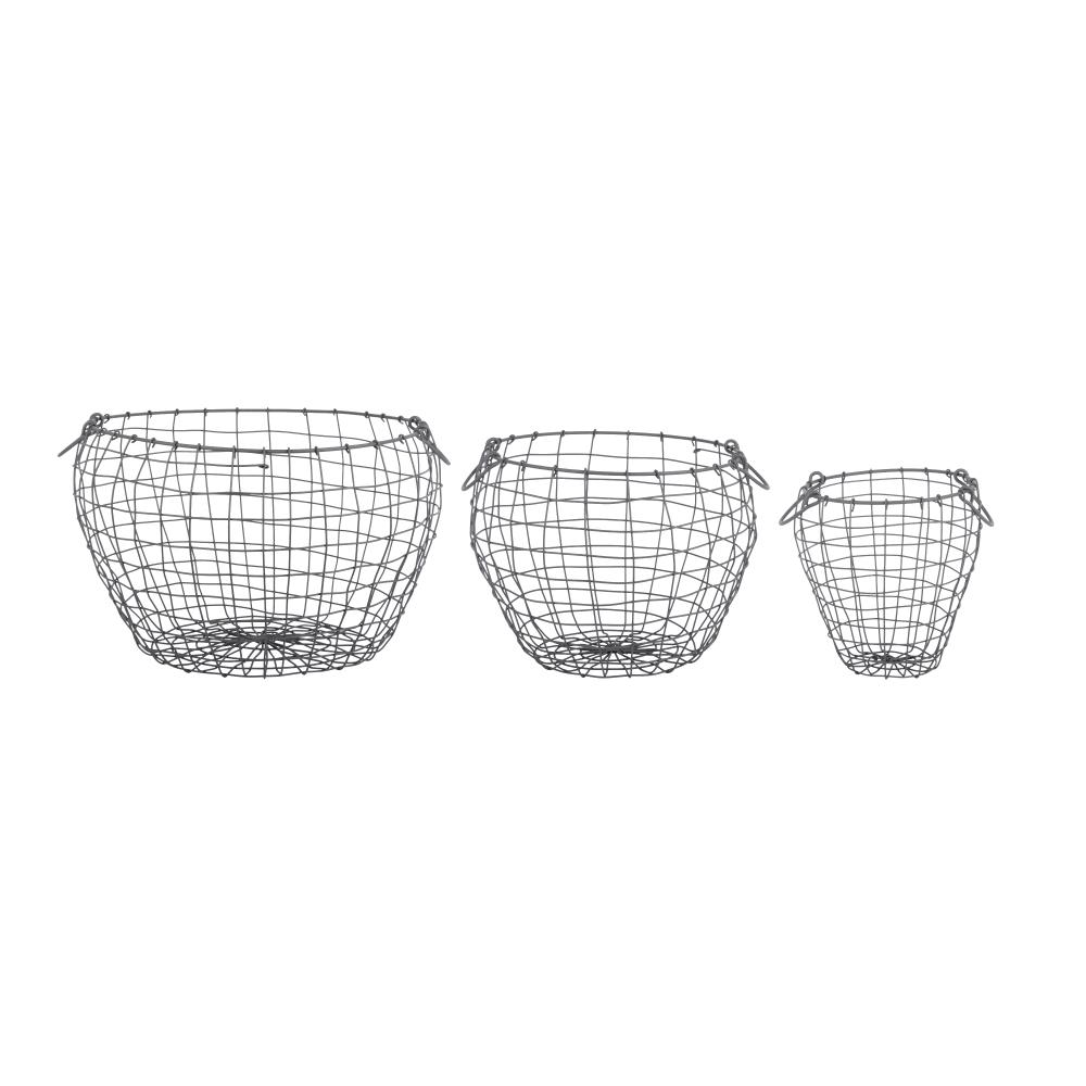 fallen fruits LARGE PEAR SHAPE WIRE BASKET (SET OF 3)