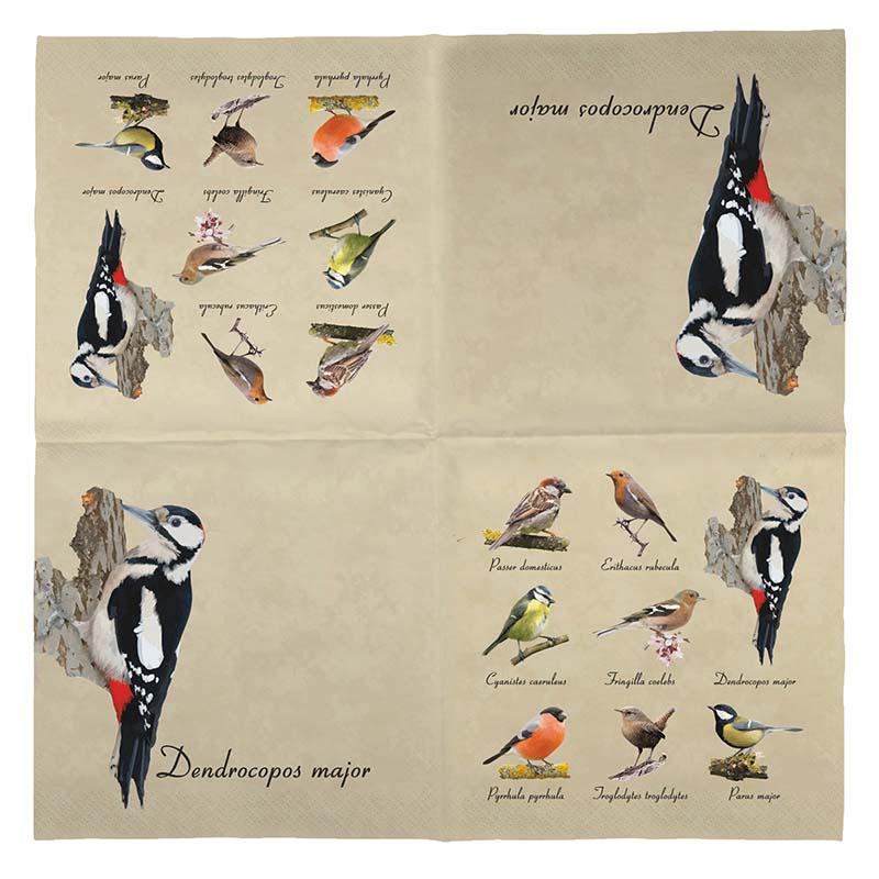 fallen fruits PAPER NAPKINS (BIRD COLLECTION) FSC MIX CREDIT