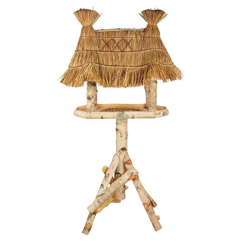 fallen fruits SILVER BIRCH LARGE BIRD TABLE ON POLE