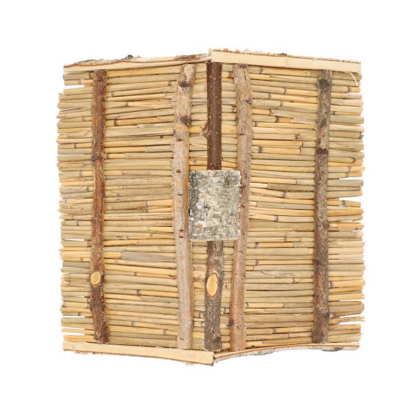 Fallen Fruits SILVER BIRCH RECTANGLE BIRD TABLE ON POLE