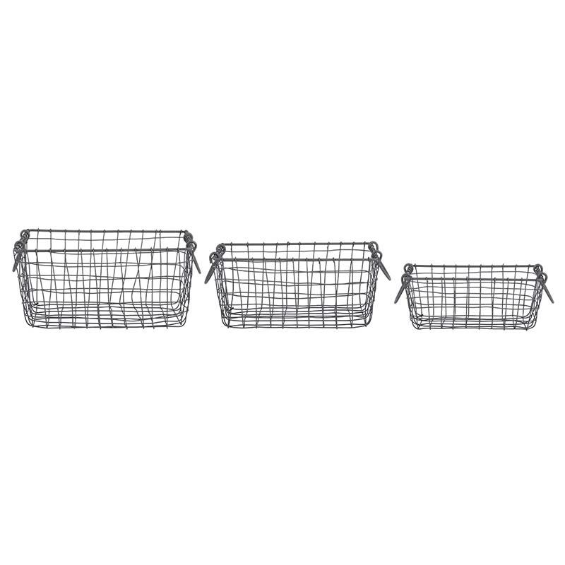 fallen fruits SMALL RECTANGLE WIRE BASKETS (SET OF 3)