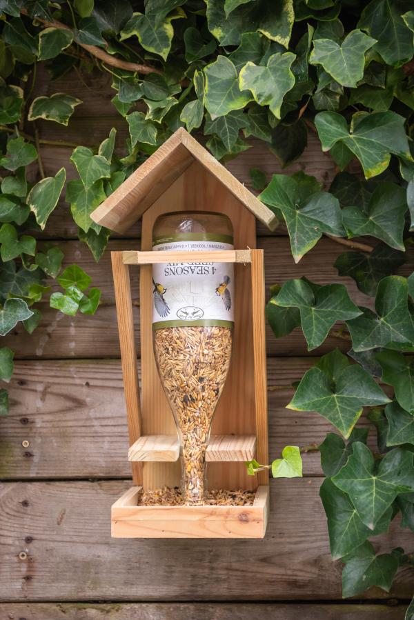 Fallen Fruits WINE BOTTLE BIRD TABLE FSC MIX CREDIT