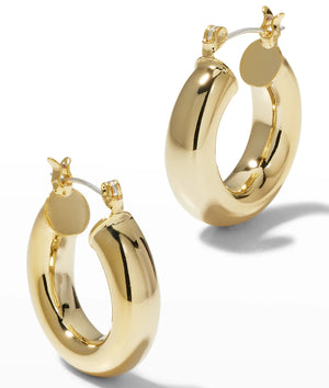 Fallon 360 TUBE HOOP BOLD EARRINGS - GOLD