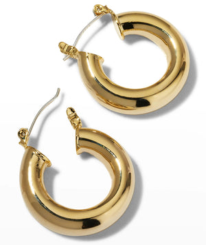 Fallon 360 TUBE HOOP BOLD EARRINGS - GOLD