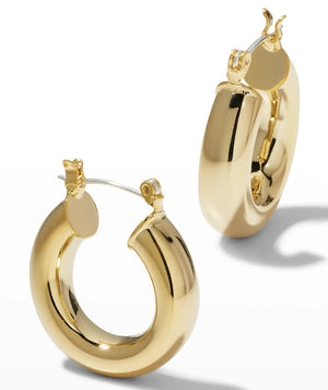 fallon 360 TUBE HOOP BOLD EARRINGS - GOLD