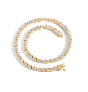 fallon CAIRO TENNIS NECKLACE - GOLD