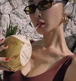 Fallon CAMILLA RIBBED HOOPS