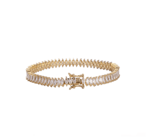 fallon CARNEGIE MARQUIS TENNIS BRACELET - GOLD