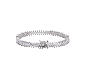 fallon CARNEGIE MARQUIS TENNIS BRACELET - RHODIUM