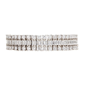 fallon DOUBLE DIAMANTÉ BRACELET - RHODIUM