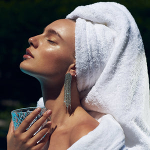 Fallon FEATHERED WATERFALL CHANDELIER EARRINGS