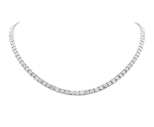 fallon GRACE TENNIS NECKLACES - RHODIUM 16 INCHES