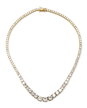 fallon MONACO RIVIERE TENNIS CHAIN NECKLACE - GOLD