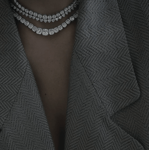 Fallon MONACO RIVIERE TENNIS NECKLACE - RHODIUM