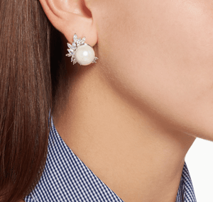 Fallon MONARCH CLUSTER PEARL BUTTON EARRINGS