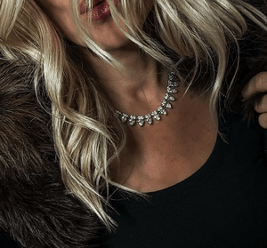 Fallon MONARCH POINTED COLLAR NECKLACE - RHODIUM