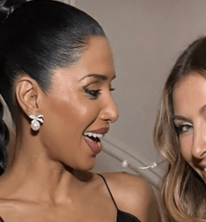 Fallon PAVÉ BOW PEARL STUD EARRINGS 50