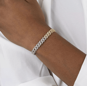 Fallon PAVE CURB SWAG BRACELET - COMBO