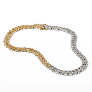 Fallon PAVÉ CURB SWAG NECKLACE - COMBO